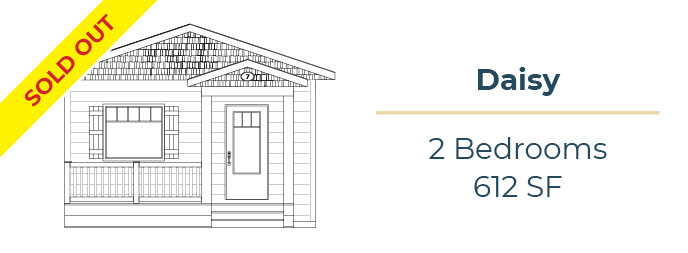 Daisy Home | Glendale Homes Park, Brandon, MB Daisy small home - 2 bedrooms, 612 SF