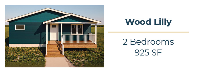 Prairie Crocus Home | Glendale Homes Park, Brandon, MB Wood Lilly small home - 2 bedrooms, 925 SF