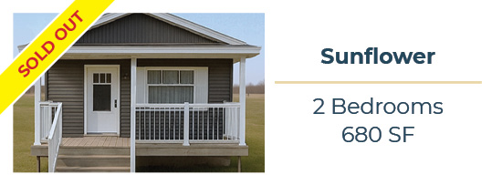 Sunflower small home - 2 bedrooms, 680 SF